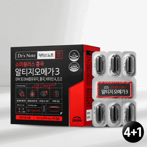 ❤️Big Sale 4+1❤️닥터스노트슈퍼플러스 홍국 알티지오메가34+1박스 5개월분